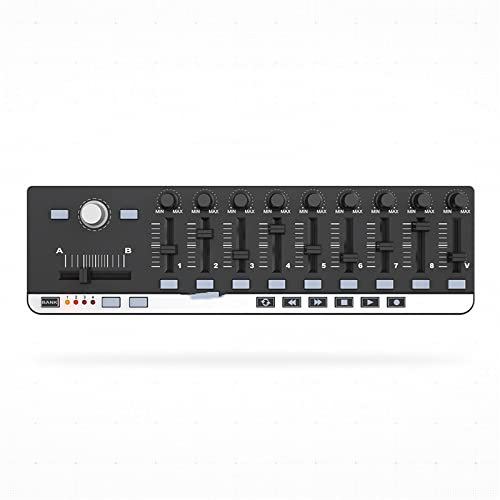 TsoLay MIDI Controller Electronic Musical Instrument, Mini Portable USB Keyboard MIDI Controller with 9 assignable control knobs and 9 assignable control sliders, for Mac and PC