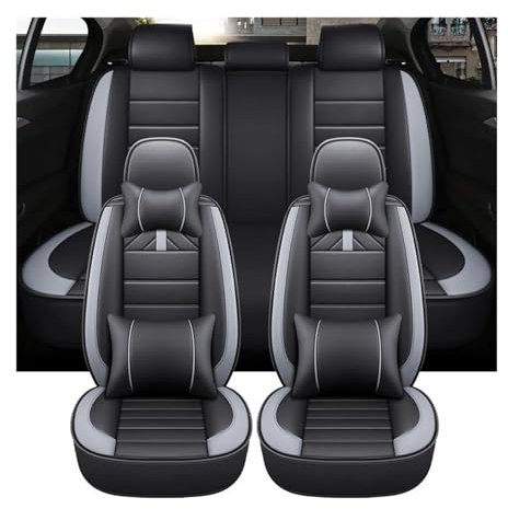 SIMICASE Autositzbezüge Für Kia Für Sportage 2022 Auto Sitzkissen Abdeckung Vollen Satz Leder Auto Zubehör Innen Komplettset Autositzschoner (Color : Grau, Größe : 9 PCS)