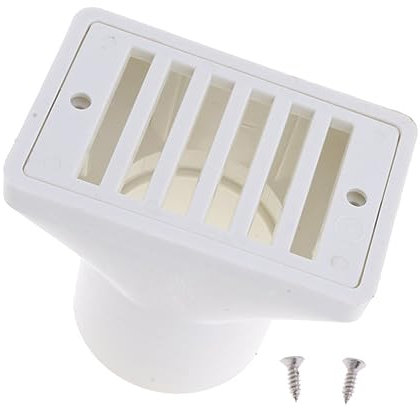 Yardwe Schwimmbad Bodenablauf Quadratischer Hauptablauf Für Outdoor-Pools Praktisches Schwimmbadzubehör Aus Langlebigem Für Wasserpark Spa Und Aquarium Weiß