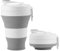 ‌Vaso plegable de silicona para Coffee to Go con pajita | 600ml taza de viaje colapsable para acampada, gimnasio, oficina & escuela | Compacto y portátil‌‌