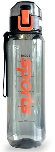 Leakproof Kids Water Bottles 700ML, Tritan BPA Free Sports and Outdoors Drinks Bottle with Capacity Scale, Lock Cover, for Teenager, Adult, Sports, Hiking, Fitness, Gym, School, Cycling, Office