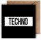 WBdesignz Techno Geburtstag Karte mit Umschlag - Rave Geburtstagskarte “Don’t Worry be Techno” Glückwunschkarte Techno EInladungskarte Geschnkkarte zum Geburtstag (125 x 125 mm)