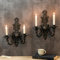 2 PCS Metal Candle Wall Vintage,Sconces Hanging Iron Wall Candle Holder for Decoration,Votive Candlestick Stand for Walls,Black