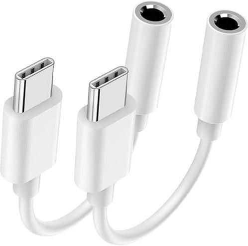 2 Pack USB C to 3.5mm Headphone Jack Adapter for iPhone 16/16 Pro/Pro Max/Plus iPhone 15/15 Pro/Pro Max/Plus, Type C Aux Dongle Cable Cord Compatible with Samsung Galaxy S24/S23/S22/S21Ultra,iPad