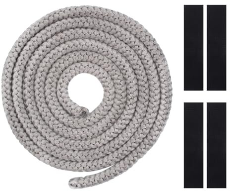 1 Pezzi Guarnizione per Porta Stufa+4 Nastri,Guarnizione Stufa a Legna,Fibra di Vetro Corda Ignifuga per Stufa,per Camino,Stufe,Resistente Fino a 450-550℃(10mm*2m,Grigio)