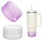Nearockle 2 vasos de silicona compatibles con Stanley | Simple Modern Vasos | Hydro Flash Una taza térmica con el mismo tamaño que 7,5 cm (cielo estrellado plateado + morado)