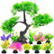 JJQHYC 10 Plantas Artificiales para Acuario Plantas Acuáticas de Plástico para Peceras | Decoración Acuarios | Sin Mantenimiento | Seguras para Peces (Verde)