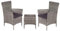 Brokky 3-TLG. Bistro-Set Balkonset Bistrotisch Outdoor BalkonmöBel Bistro Set Outdoor Poly Rattan Grau