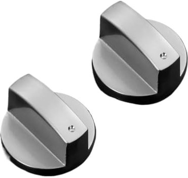 Universal-Drehschalter aus Metall, 6/8 mm, Ersatz für Küche, Herd, Gasherd, Ofen, Kochfeld-Zubehör (0–8 mm), 2 Stück