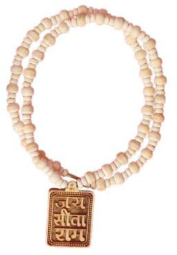 SATVIK Sita Ram Locket with Tulsi Mala Necklace | Holy Kanthi Mala for Men and Women | Jaap Tulsi Beads for Prayer and Energized Chakra