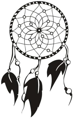 WEITAOSM Indian Dream Catcher Feather Wandaufkleber Geeignet für Schlafzimmer Wohnzimmer Kinderzimmer Büro Dekoration Wandkunst Aufkleber
