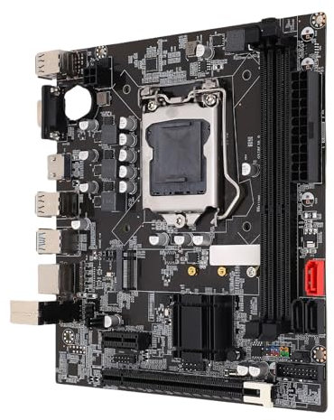 ASHATA B75 LGA 1155 Gaming Motherboard, Micro ATX Computer Motherboards, 2x8 GB DDR3 Speicher M.2 NVMe Ngff ATA3.0 PCI E für Core I3 I5 I7 für Xeon E3 V2 für Pentium