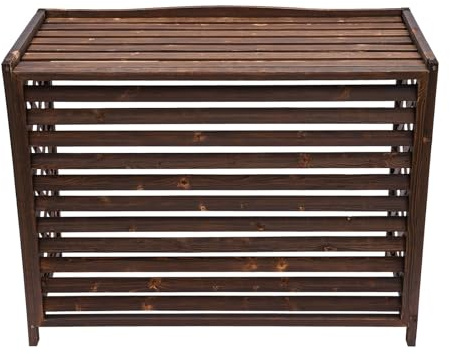 Cubre Aire Acondicionado de Madera Cubierta Aire Acondicionado Exterior Pantalla de Privacidad Decorativa para Ocultar Acondicionador 81x30x72cm 115x54x95cm(115x54x95cm)