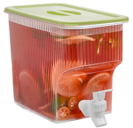 Dispensador de bebidas, dispensador de agua, tarro portátil transparente de gran capacidad de 3.9 L para servir hielo en el hogar, limonada, cóctel fuera del refrigerador