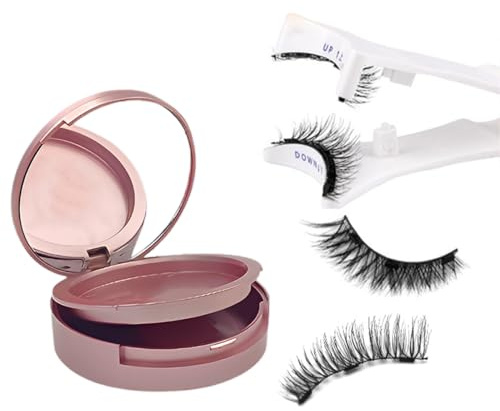 YUPZAR 2pcs Faux Cils Magnetique Naturel Fauxs Cil Avec Pince Naturel Aimantés Magnétiques Demi Faux Cils Magnetique Magnetic Eyelashes Pour Date,Party