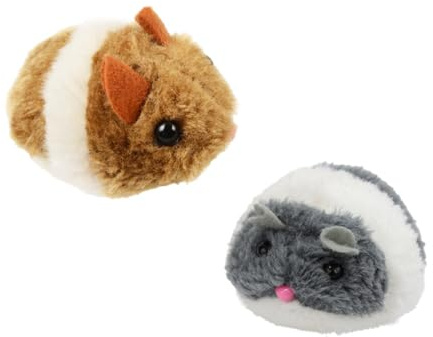 JOINPAYA 2 pièces Souris Chat Interactif Peluche Souris Vibrante et Sonore Jeu pour Chats Actifs et Exercices Santé
