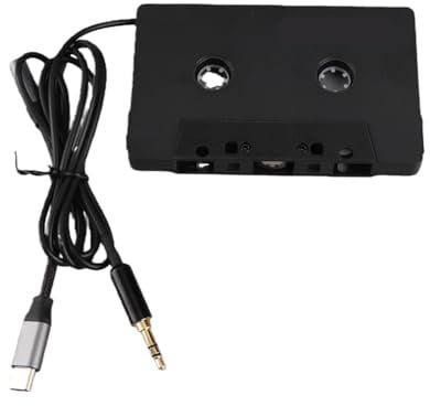 CCYLEZ Auto-Kassetten-Adapter, Typ-C-auf-Aux-Tape-Adapter für Autoradio, 3,5-mm-Kassette-auf-USB-C-, Nylon-geflochtenes Kabel, Vergoldeter Stecker für Handy-MP3-Player – 3, Fuß