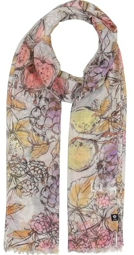 FRAAS Damen Schal Sustainability Edition | recyceltes Polyester | Früchte Print | 50 x 180 cm