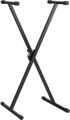 Classic Cantabile X-Keyboardständer (höhenverstellbar in 5-Stufen, klappbar, zerlegbar, stabil) schwarz