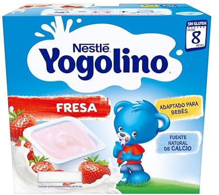 Yogolino Nestlé Fresa a Partir de 8 Meses, 4 x 100g