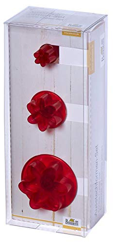 Ausstecher, Ausstechformen-Set - Lilie, Blume, 3-teilig, Auswerfer, 1,5-4,5cm