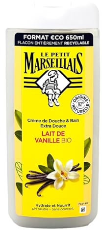 Le Petit Marseillais Duschgel und Badezusatz mit Vanille Milch 650ml aus Frankreich