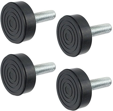 SPARES2GO Universal Washing Machine Adjustable Screw in Foot (Pack of 4, 8mm Thread)