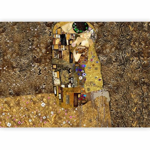 murando - Vlies Fototapete 100x70 cm - Foto Tapete Schlafzimmer Wohnzimmer Moderne Vliestapete XXL Wandtapete Motivtapeten Bildtapete 3d Effekt Wand Dekoration - Wand Gustav Klimt - Kuss l-A-0001-a-b