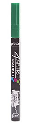 Pébéo 4ARTIST Marker 2MM - Marqueur permanant Base Huile - Vert Foncé