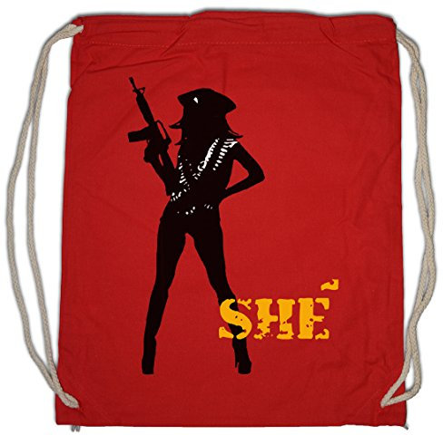 Urban Backwoods She Guerilla Logo Turnbeutel Sporttasche
