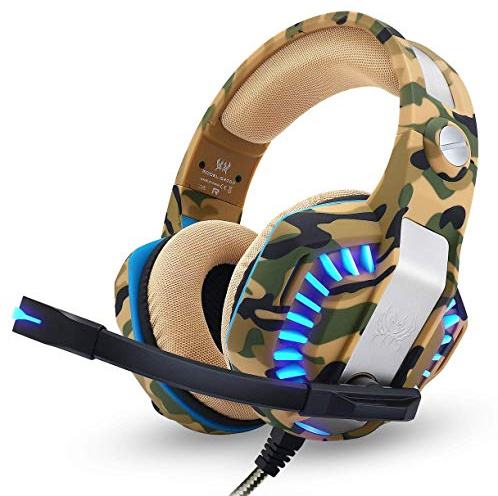PS4 Headset Gaming Headset für Xbox One Kopfhörer mit Mikrofon Headset für Gaming Camouflage