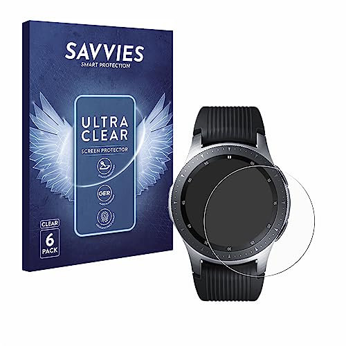 savvies (6 Pezzi Pellicola Protettiva per Samsung Galaxy Watch (46 mm) Protezione Schermo Trasparente