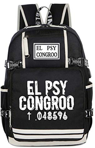 WANHONGYUE Steins Gate Anime Leuchtend Backpack Schultasche Student Laptoprucksack Rucksack mit USB-Ladeanschluss