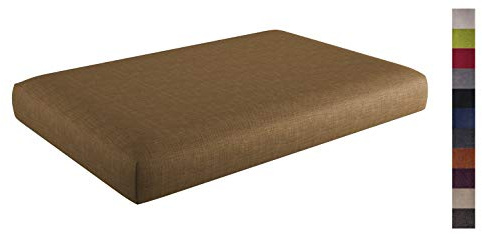 sunnypillow Palettenkissen für Gartenmöbel - Sitzkissen 120x60x15 cm - Palettenauflage für Palettensofa für Haus und Garten - Palettenpolster, Sitzpolster für Palettenmöbel - Kissen Braun