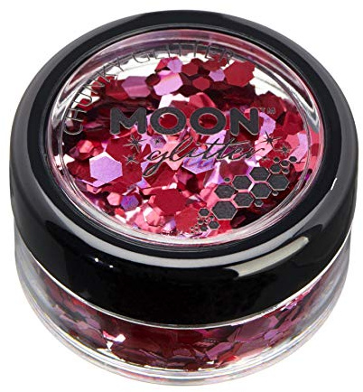 Mystic Chunky Glitter by Moon Glitter - Valentines - Cosmetic Festival Makeup Glitter for Face, Body, Nails, Hair, Lips - 3g