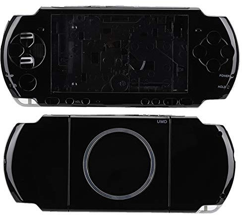 Kafuty 3000 Ersatz Housing Shell Mit Schraubendreher - Portable Anti-Scratch Konsole Spiel Shell für PSP3000 (Schwarz)
