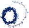 Oblique Unique® Folien Girlande Stern Lametta Glitzer Draht 7,5m Hängedeko Tischdeko Geburtstag Jubiläum JGA Hochzeit Weihnachten Silvester Party Karneval Fasching Deko - wählbar (Blau)