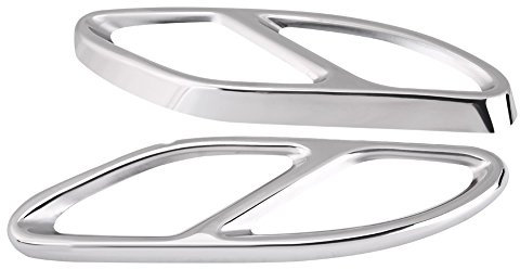 Auspuff-Schalldämpfer-Abdeckungen,Auspuff Endrohr Abdeckung Blenden Ersatz für GLC C E-Klasse C207 Coupe 14-17(EIN)