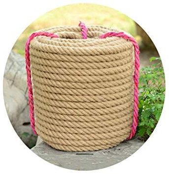 ZHWNGXO Tauziehen Seil, 20mm Sisalseil Enge Weaving Weniger Verunreinigungen Crafts, DIY Dekoration, Geschenkverpackung (braun) (Size : 10m)
