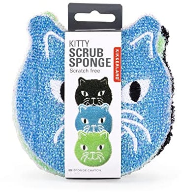 Lot de 3 éponges Chat