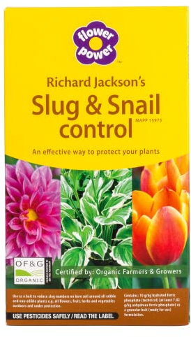 Flower Power Organic Slug & Snail Control Pellets, Natural Metaldehyde-Free Formula with Iron Phosphate, Plant Safe Treatment for Garden and Vegetables, 1.2kg