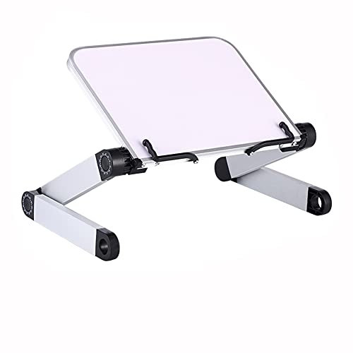 Silvotek Buchstaender - Winkel einstellbar leseständer höhenverstellbar, Kochbuchhalter mit Aluminiumarmen und Binderclips, buchständer für Dicke bücher, Rezept und iPad Laptop