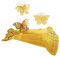 Anloo Schmetterlings Papier Serviettenring, 50 Stück 3D Laser geschnittene Serviettenschnallen Band für Hochzeitsessen Party Serviette Table Festival Jubiläumsrestaurant (Gold)