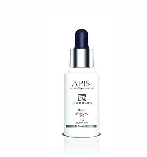 Apis GLYCO TERAPIS Glycolsäure 35% pH 2,0-30 ml - Intensive Exfoliation, Reduziert Aknenarben Fördert Hautregeneration, Glättet, Spendiert Feuchtigkeit und Verleiht Frischen Teint