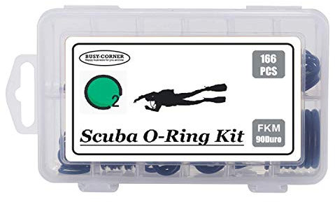 BUSY-CORNER Kit de 166 joints toriques en caoutchouc pour tuyaux de plongée, équipement de plongée FKM90