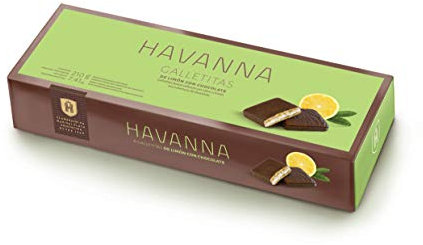 Havanna | Biscottini al Limone Ricoperti di Cioccolato | Biscotti Ricoperti e Ripieni di Crema Delicata | 6 unità | 210 g