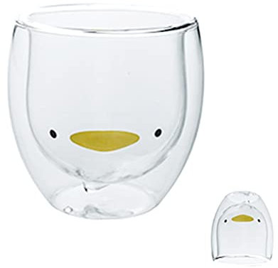 QLSN Precioso Oso Panda Oso Innovador Cerveza Glasses Resistente al Calor Pared de Doble Pared Creatividad Taza de café Leche Glass