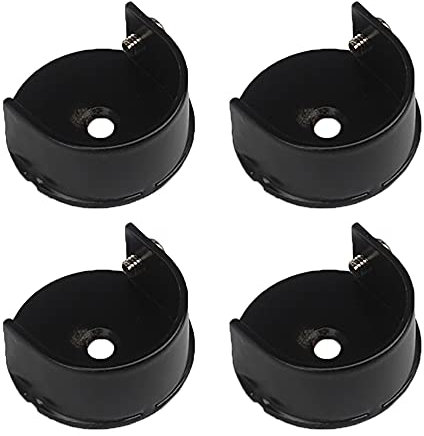 Lot de 4 Support de Plafond Réglable pour Tringle à Rideau 28 mm Alliage Forme de U Support Barre Penderie Support de Fixation pour Armoire de Rideau de Douche Extrémité Bride Supports