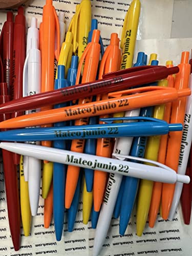 Uvimark - Articoli pubblicitari - Merchandising - 50 Penne Personalizzate - Regali di Impresa - Dettagli di matrimonio - Penna personalizzata