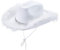 Geagodelia Filz Cowboyhut Damen Flauschig mit Federn Krempe Tiara Cowgirl Kostüm Hut Erwachsene Halloween Kostüme Hut Karneval Partyhut (Weiß B, Einheitsgröße )